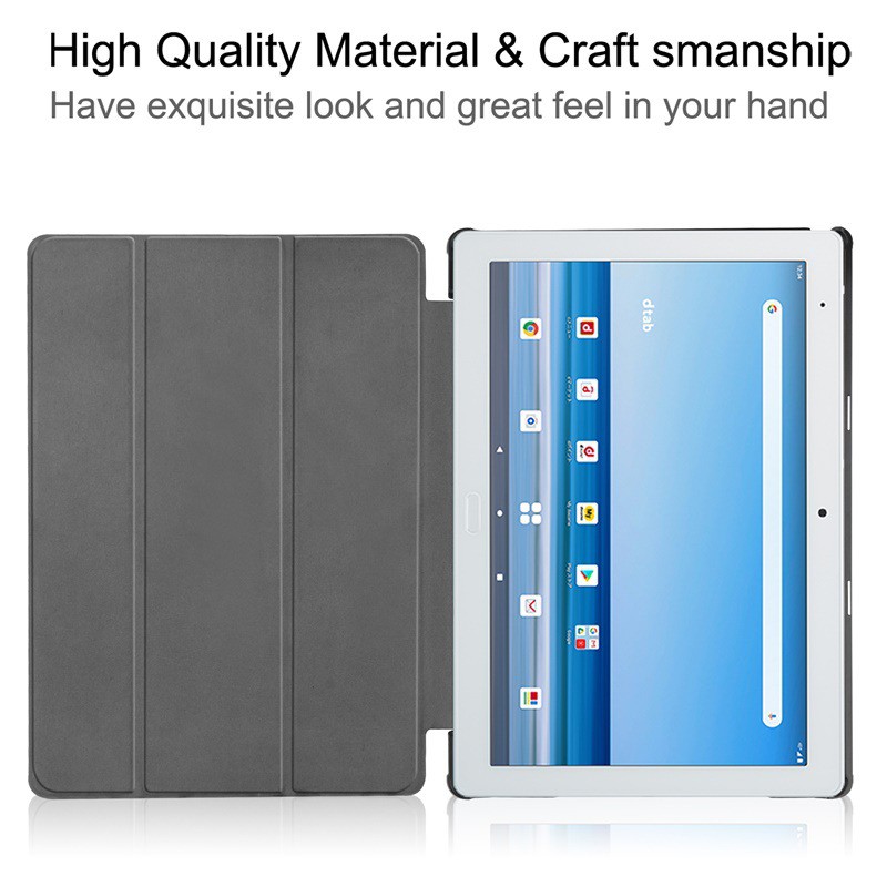 Bao Da Sharp Dtab D-41A 10.1 Inch Hỗ Trợ Smart Cover Cover Dành Cho Máy Tính Bảng