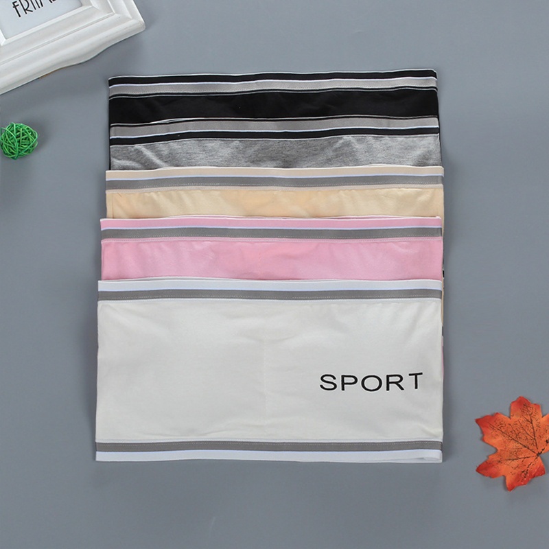 Brroa Áo Ngực Thể Thao Không Dây In Chữ Có Miếng Đệm Tháo Rời Được Cho Nữ Tuổi Teen