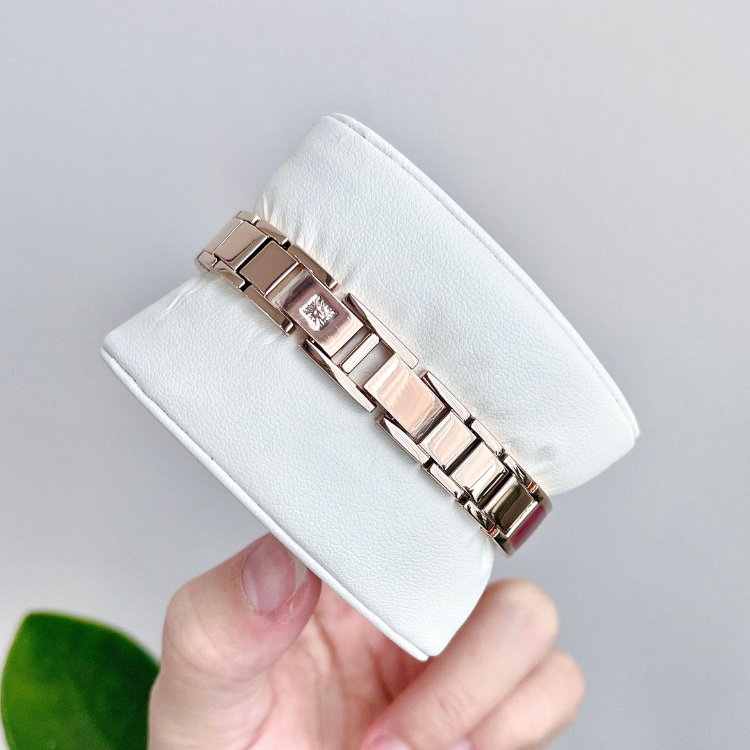 Đồng hồ nữ ANNE KLEIN dáng kiềng tone đỏ burgundy sang trọng model AK/1980BYRG