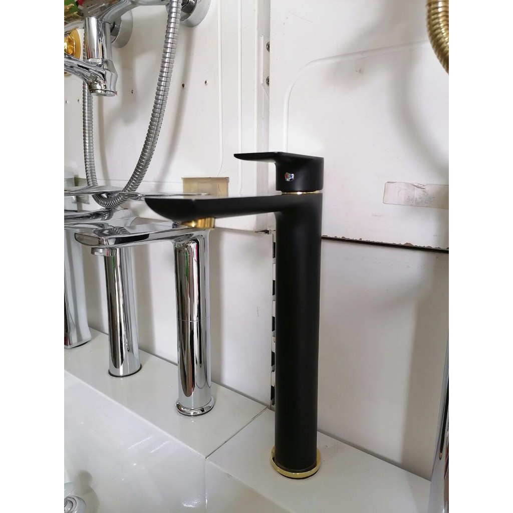 Vòi lavabo nóng lạnh mạ đen MAJST | BigBuy360 - bigbuy360.vn