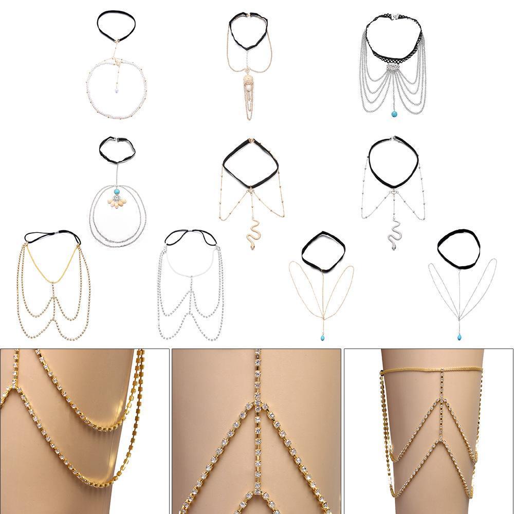 CLEVER Dây Xích Đeo Chân Nhiều Lớp Màu Sắc Thời Trang Quyến Rũ Cho Nữ