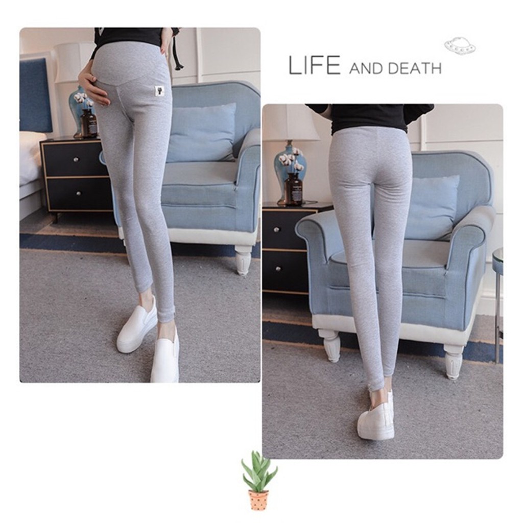 Quần Legging Lưng Cao Co Giãn Cho Bà Bầu