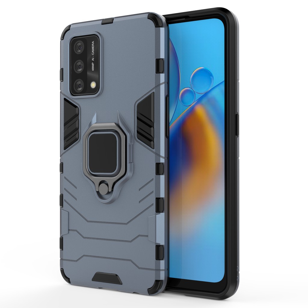 Ốp lưng Oppo A74 / A74 4G Iron Man Iring chống sốc cao cấp giá đỡ xem phim bảo vệ toàn diện