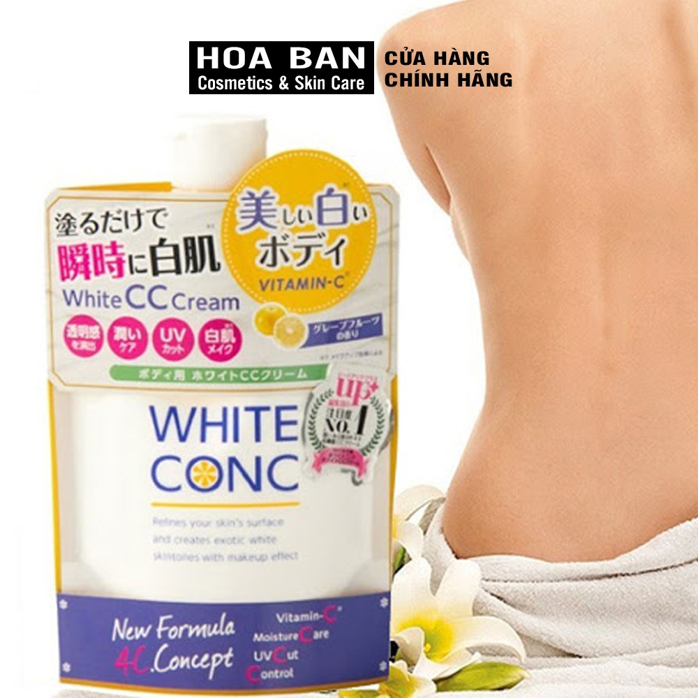 Sữa dưỡng thể trắng da White Conc Body White CC Cream Nhật Bản 200g