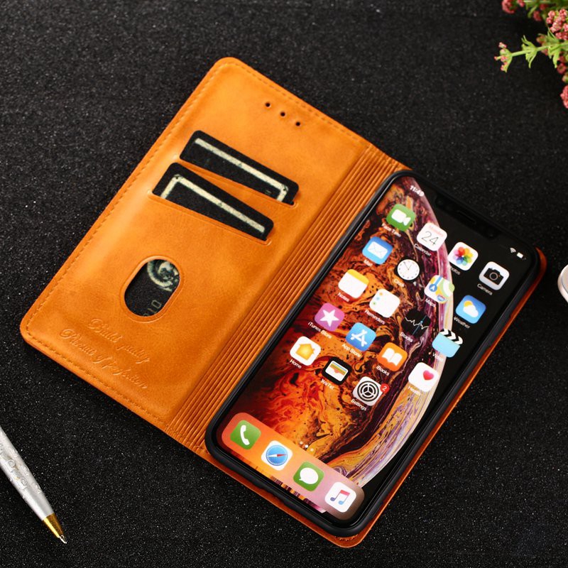 TUKE Phone Cover For ZTE Nubia M2 Lite Z17 Mini Blade V7 Magnetic Adsorption Holster Flip PU Leather