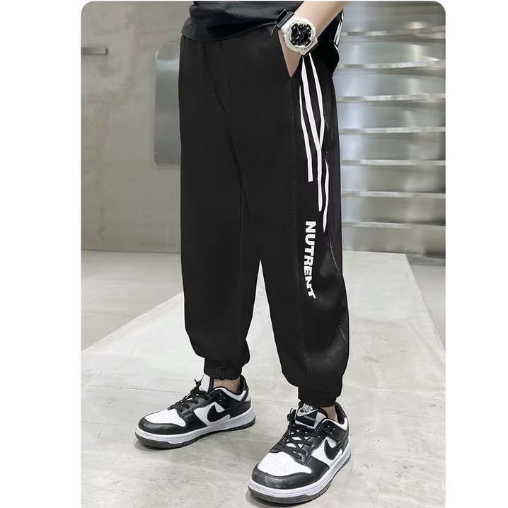 Quần lụa lạnh ống rộng BXPB thoáng khí thoải mái thời trang mùa hè dành cho bé trai 3-15 tuổi