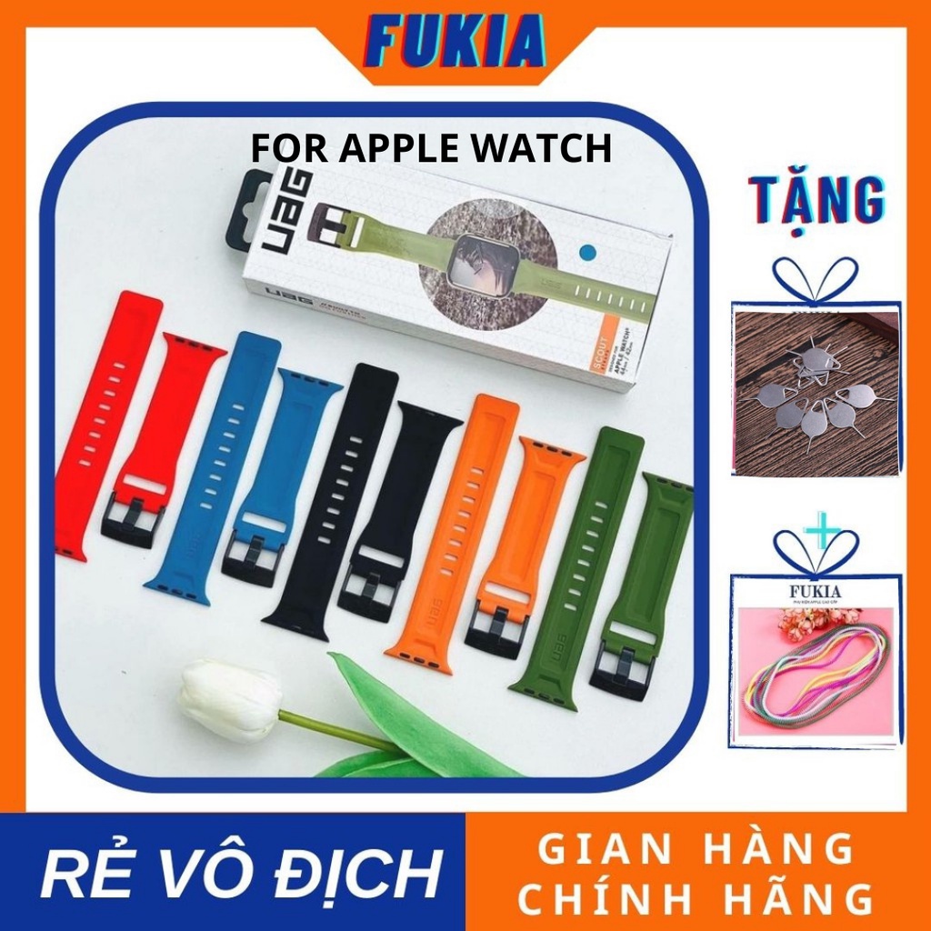 Dây đeo phiên bản U.A.G cho Apple Watch đồng Hồ Thông Minh iWatch 1/ 2/ 3/ 4/ 5/ 6/ 7/ SE Size 38/40/41/42/44/45 mm