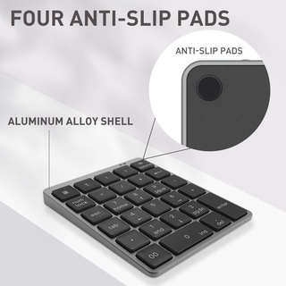 Bàn Phím Số 28 Phím Bluetooth Hub 3.0 Kỹ Thuật Số Bằng Kim Loại Có Thể Sạc Lại Cho Máy Tính Bảng / Laptop