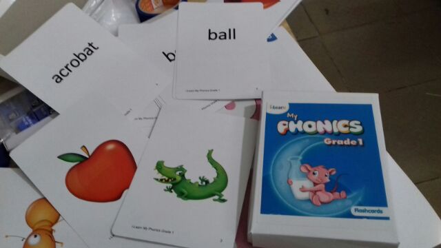 Flashcard i learn my phonics grade 1-2 (size a5-in 2 mặt)