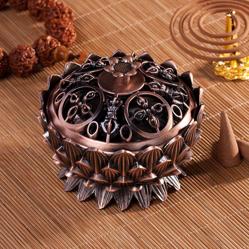 Lư đồng đốt hương hình hoa sen,,,