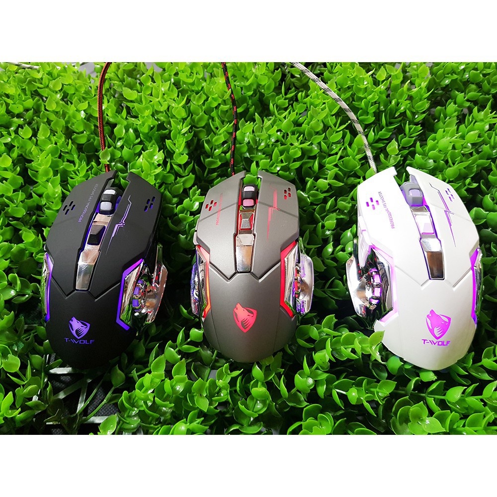 Chuột Mouse T-WOLF V6 LED USB Gaming