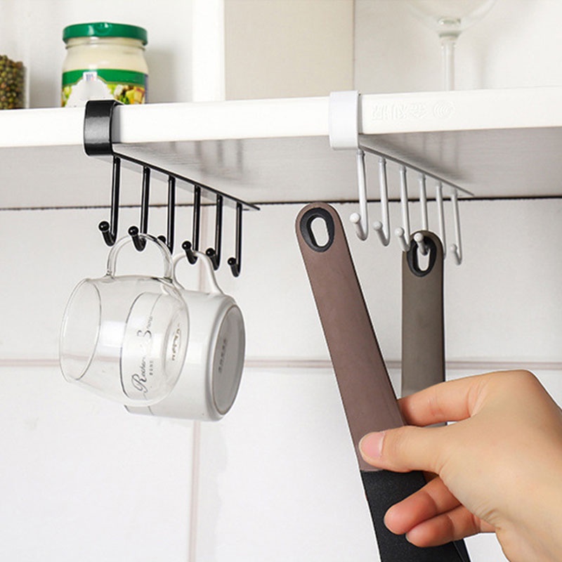 Giá Đỡ Treo Cốc 6 Móc Bằng Sắt Tiện Dụng Cho Nhà Bếp