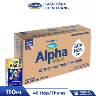 Thùng 48 Hộp Sữa Bột Pha Sẵn Dielac Alpha Gold IQ 110ml.