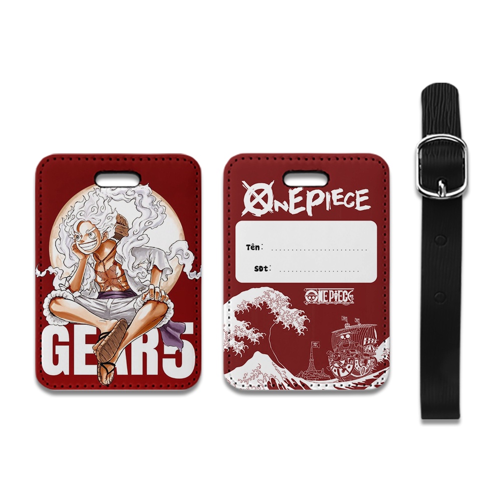 Thẻ Hành Lý Da PU Hình Các Nhân Vật One Piece - Tỉ Mỉ Studio - Mã 0710LT Straw Hat
