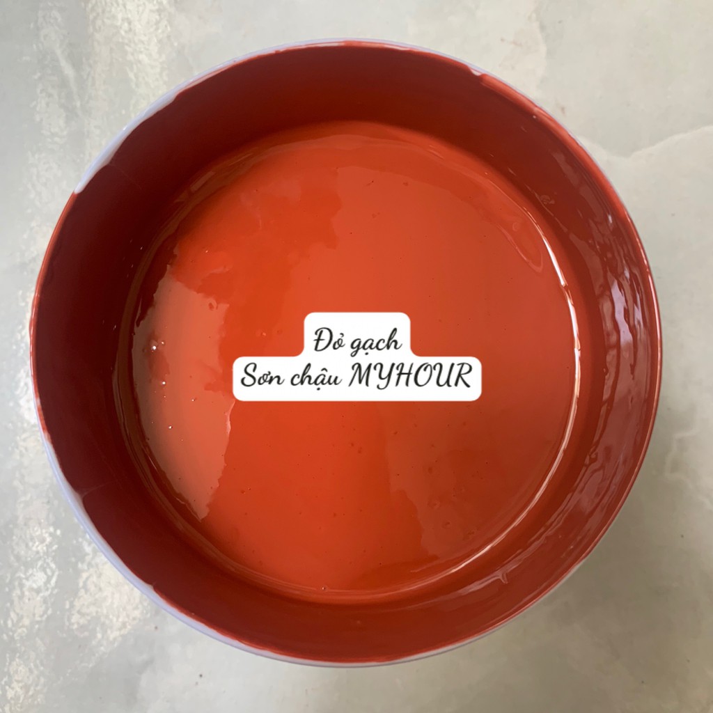 Sơn chậu cảnh màu đỏ gạch mới, sơn trang trí My Hour