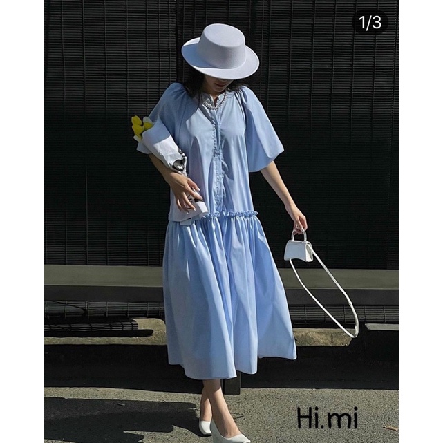 Đầm nữ dáng dài -  Váy babydoll vải tơ mềm cộc tay dáng xoè dài | BigBuy360 - bigbuy360.vn