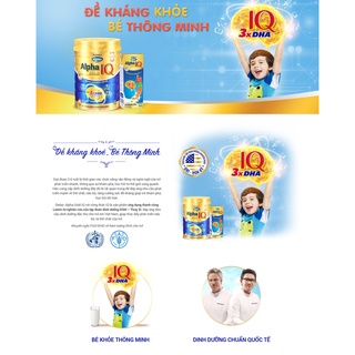 Sữa bột Dielac Alpha Gold IQ 2 hộp thiếc 900g