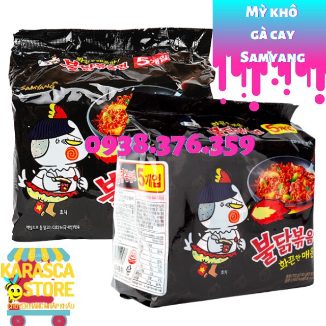 [GIÁ SỈ] 1 Thùng Mì Gà Cay Khô Samyang Hàn Quốc 140gr/Gói (Thùng 40 Gói)