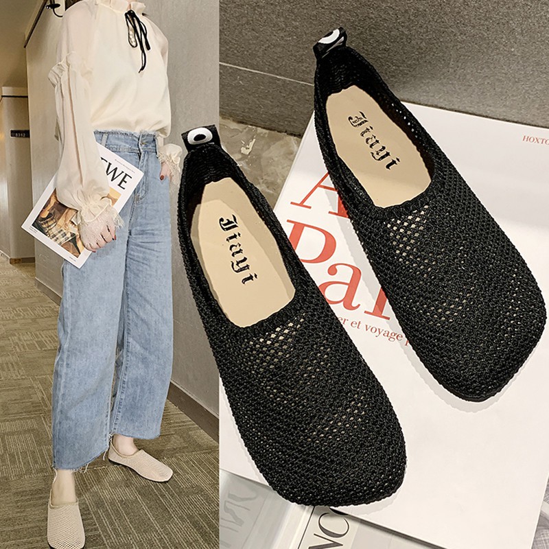 Giày Búp Bê Mũi Vuông Thoáng Khí Thời Trang Xuân Thu 2021 Cho Nữ | BigBuy360 - bigbuy360.vn