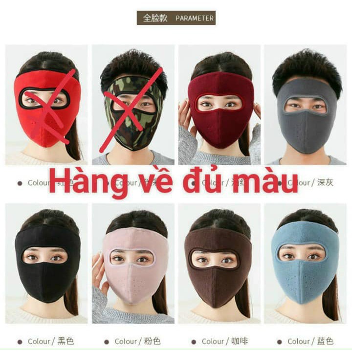 Bịt mặt ninja chống bụi cho nữ  chống nắng thông hơi thoáng khí mẫu mới nhất nhiều màu