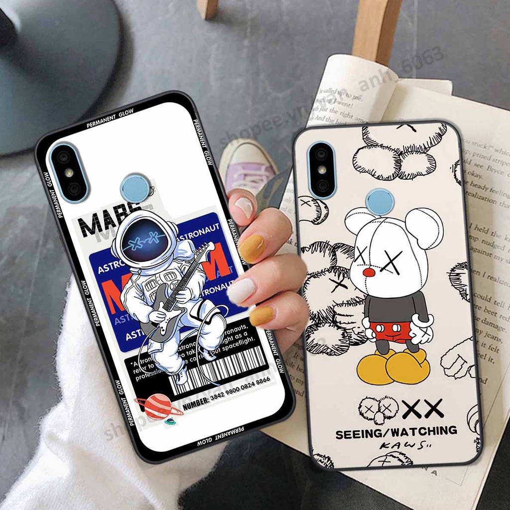 Ốp Xiaomi Redmi 6 Pro / Mi A2 Lite be@r brick mars thời trang, ốp lưng điện thoại viền dẻo siêu chất