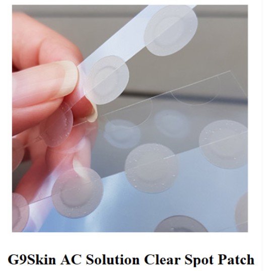 Miếng Dán Hút Mụn Trong Suốt, Chống Nước Suốt 24h G9Skin AC Solution Clear Spot Patch