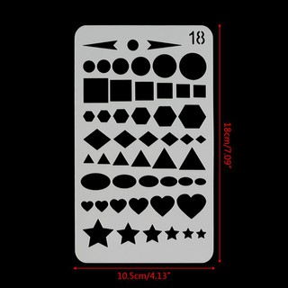 Bullet Journal Stencil Set Plastic Planner DIY Drawing Template Diary Craft