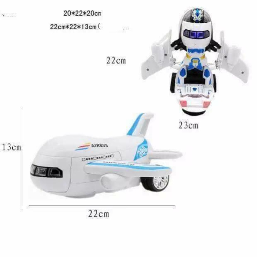 Đồ chơi máy bay biến hình Robot Airbus có đèn nhạc