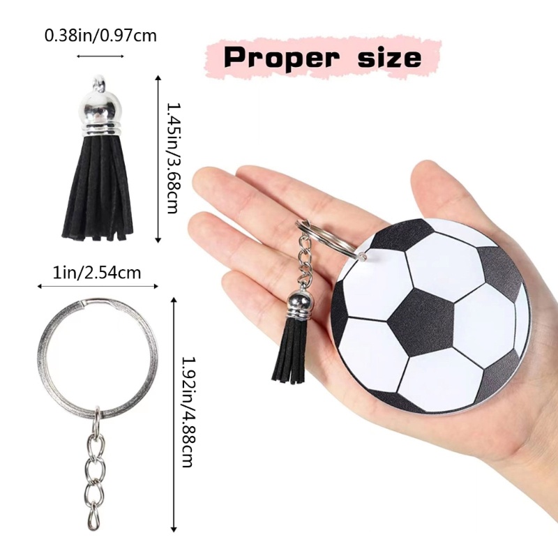 Set 80 Móc Khóa Quả Bóng Đá Bằng Acrylic DIY