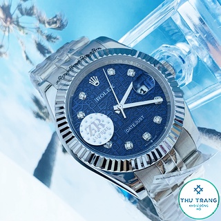 Đồng hồ Nam Rolex -đồng hồ cơ Automatic máy nhật classic mặt XANH 3D viền trắng size 39mm thumbnail