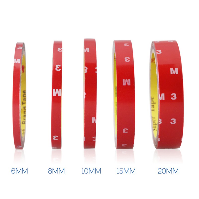 Cuộn Băng Keo Hai Mặt Bằng Xốp Acrylic 8 / 10 / 15 / 20mm 3M Siêu Dính Chống Thấm Nước Tiện Dụng