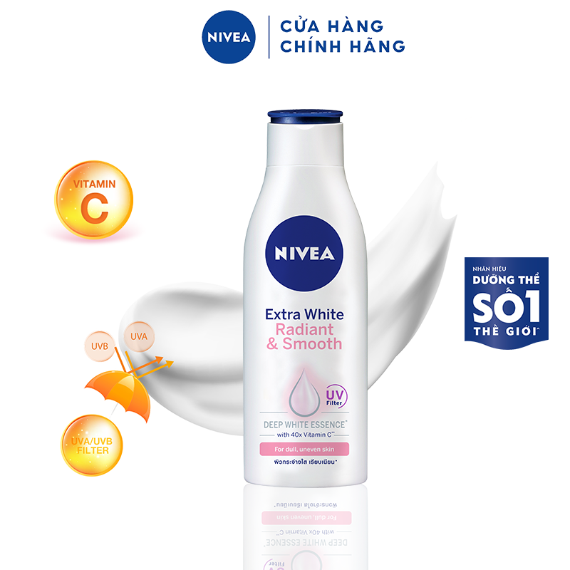 Sữa dưỡng thể NIVEA dưỡng da trắng mịn (250ml) - 83805