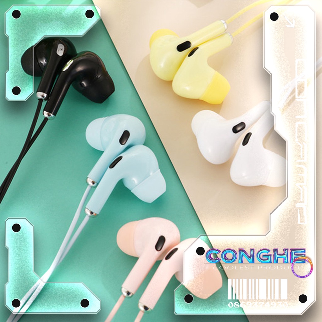 Tai nghe nhét tai có dây K22 giắc cắm 3.5mm tích hợp micro chất lượng cao dành cho điện thoại - 3C04