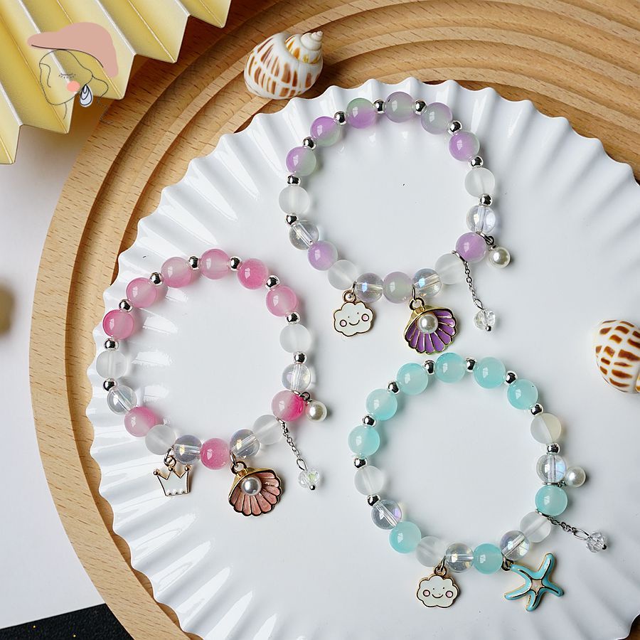 Vòng Tay Chuỗi Hạt Pha Lê May Mắn Cho Nữ