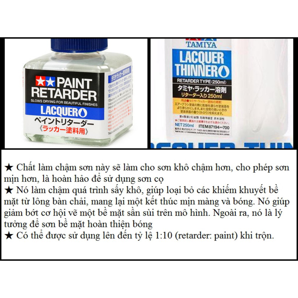 Dụng cụ mô hình - Paint Retarder làm sơn lâu khô tăng độ mịn bóng bề mặt - tamiya mr hobby