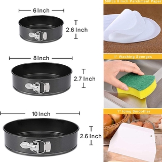 3pcs Spring Form Pan Set (6 Inch 8 Inch 10 Inch)