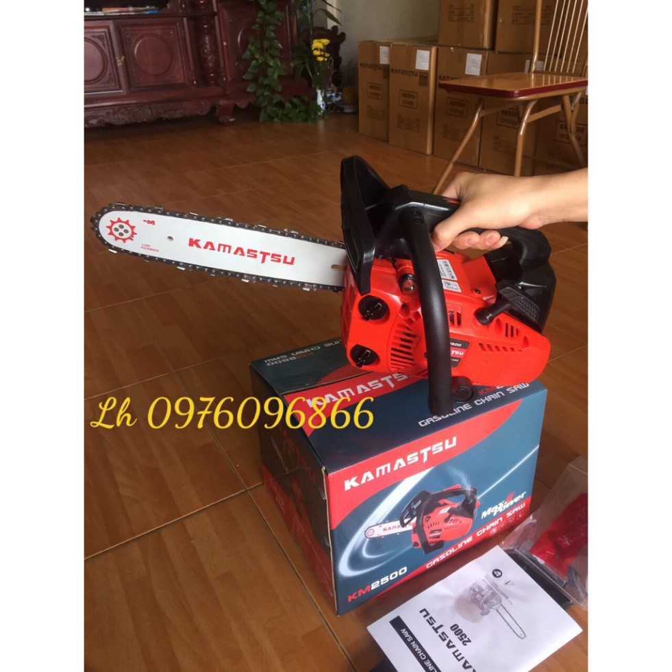 Máy Cưa Xích Chạy Xăng Kamastsu KM 2500 Cưa Mini,Cưa cụt Lam 30mm