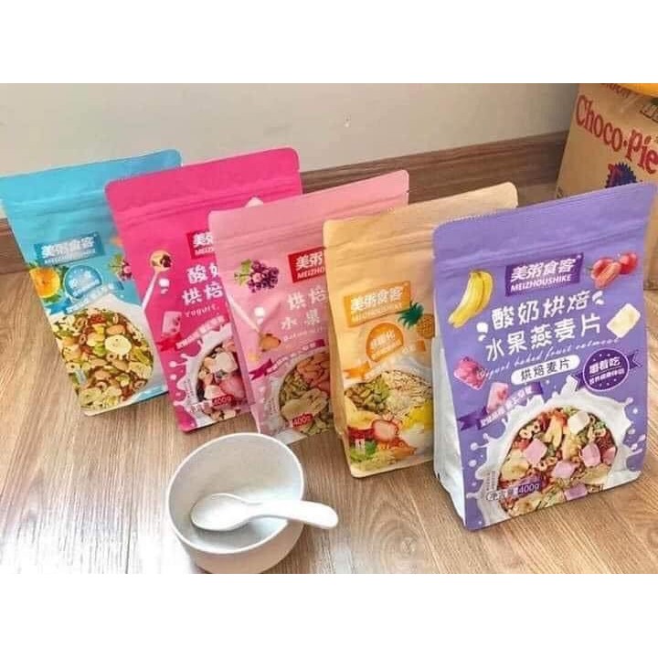 mơi Ngũ cốc yến mạch hoa quả xanh 500g