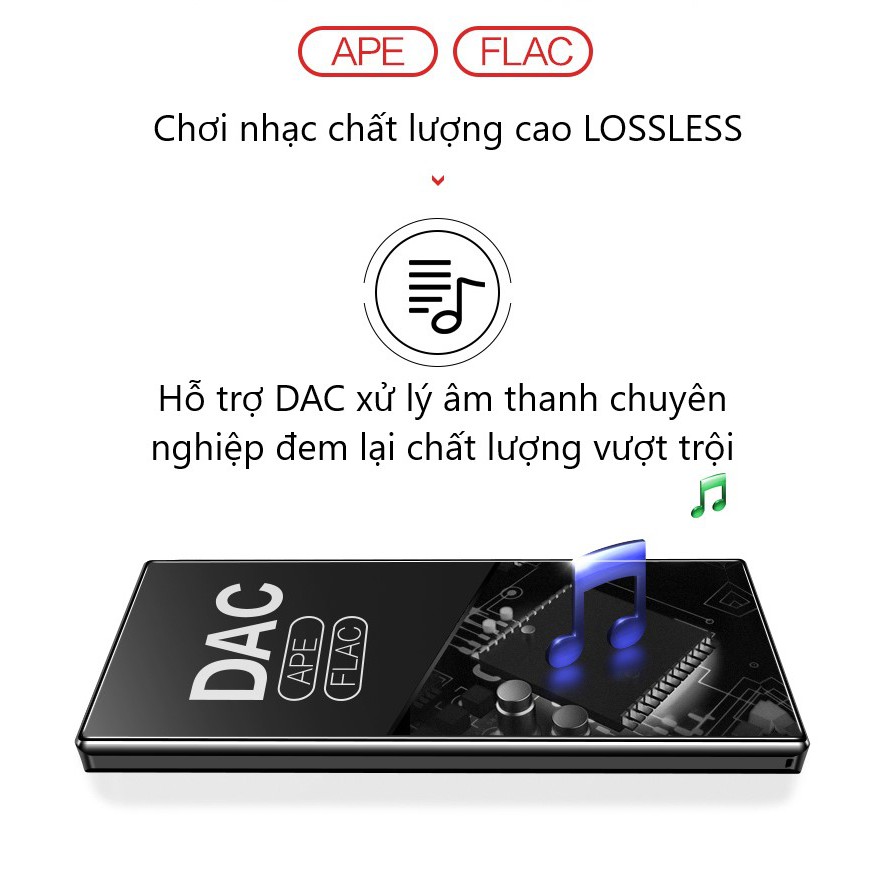 Máy nghe nhạc RUIZU D29 Bluetooth Màn cong 1.5D Hifi Lossless Loa ngoài kèm tai nghe