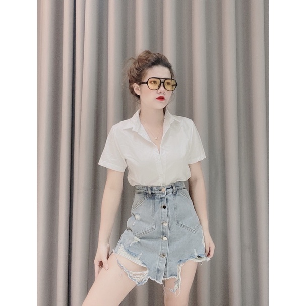 chân váy bò rách xanh siêu rẻ | BigBuy360 - bigbuy360.vn