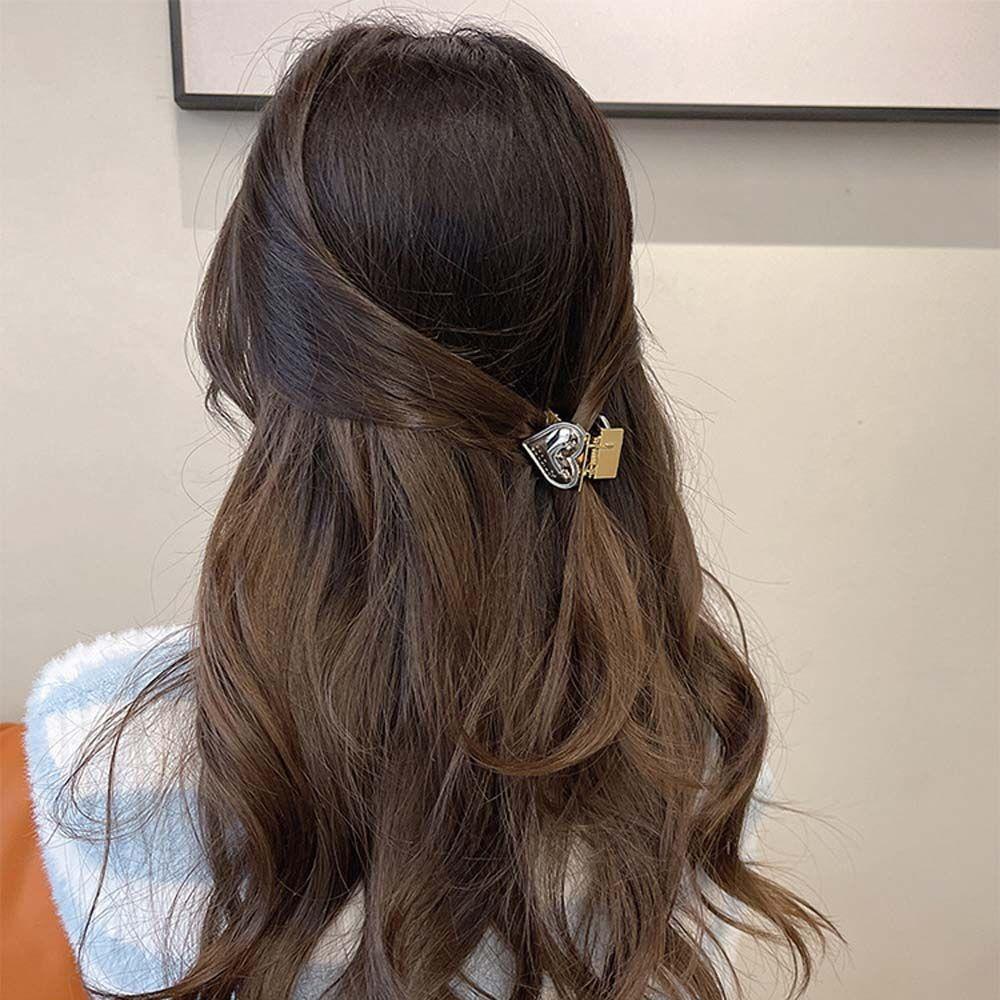 Kẹp Tóc Càng Cua Nhỏ Cố Định Tóc Đuôi Ngựa Retro Hình Trái Tim Cao Cấp WMES15H Cho Nữ