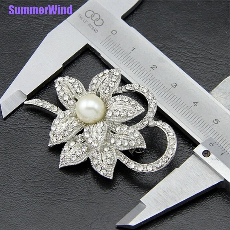 Ghim Cài Áo Hình Hoa Đính Ngọc Trai Nhân Tạo Thời Trang