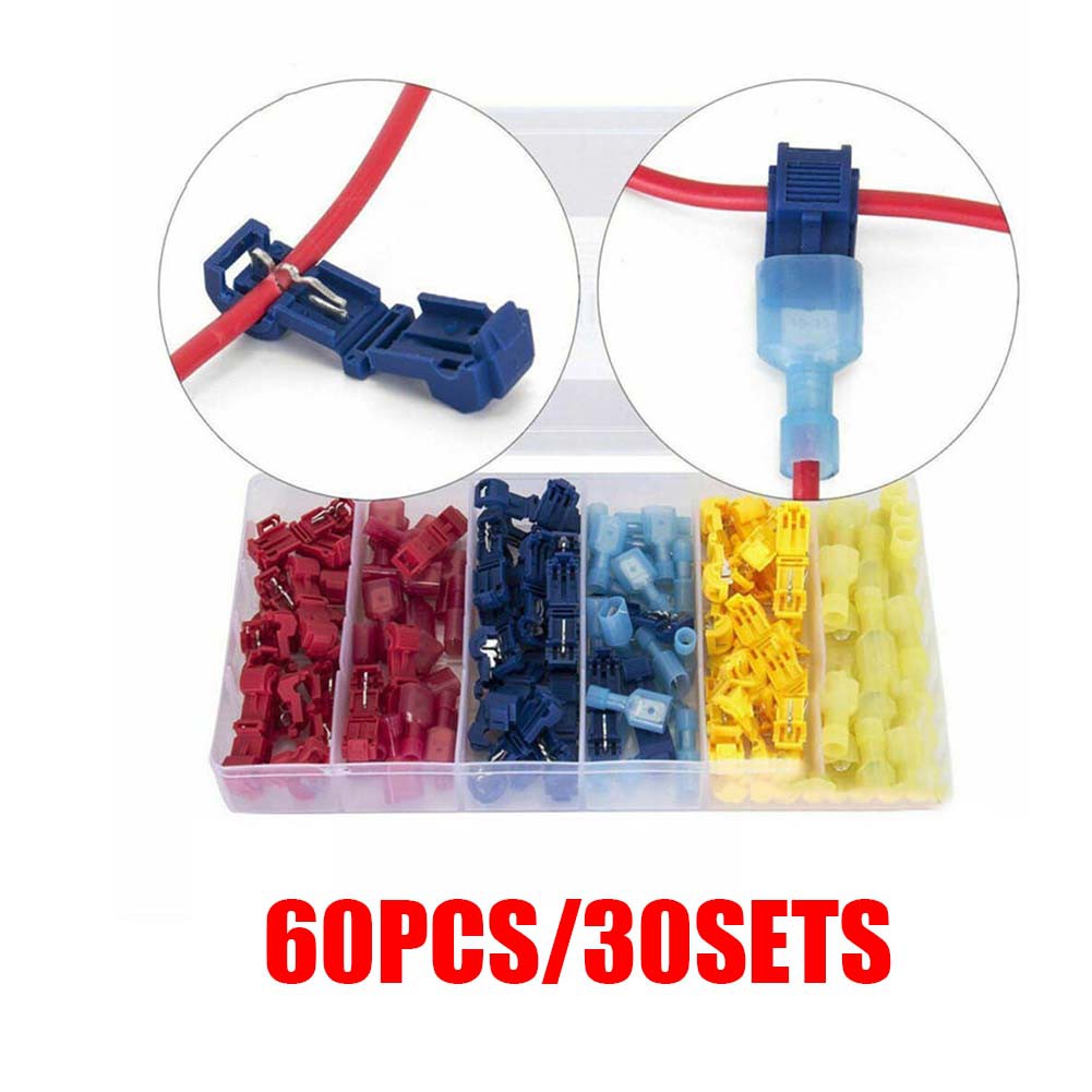 Set 60 Khớp Nối Dây Điện Bằng Đồng + Nylon