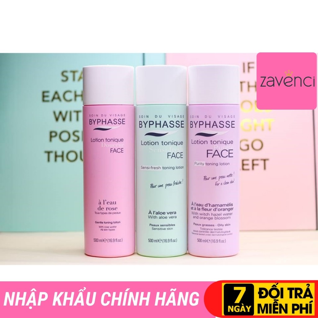 Nuớc hoa hồng NHH123468 BYPHASSE Purity Toning Lotion Tonique dành cho da dầu (500ml)