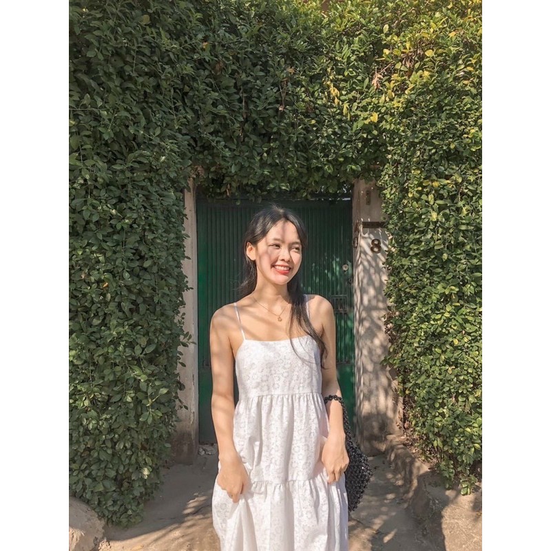 [Mã FAGREEN1505 giảm 10% tối đa 30K đơn 99K] ĐẦM MIDI 2 DÂY BABYDOLL HOA NỔI | BigBuy360 - bigbuy360.vn