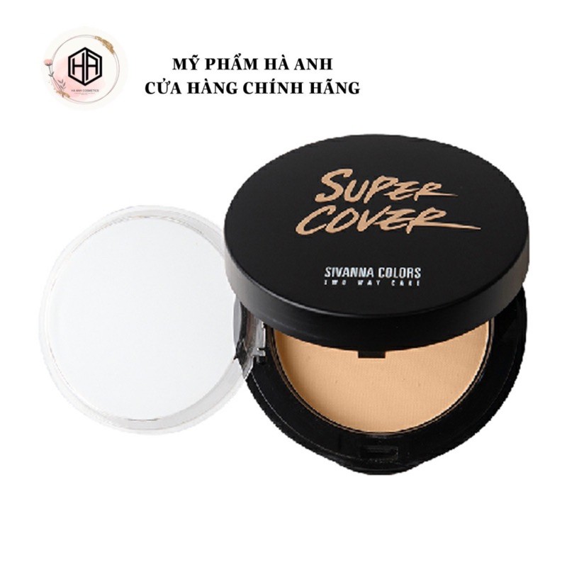 Phấn Phủ Sivanna Colors Super Cover Highest Wear Pact 02. natural beige