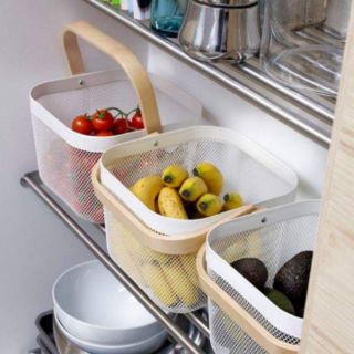 ✔️ Giỏ đựng đồ quai gỗ IKEA RISATORP