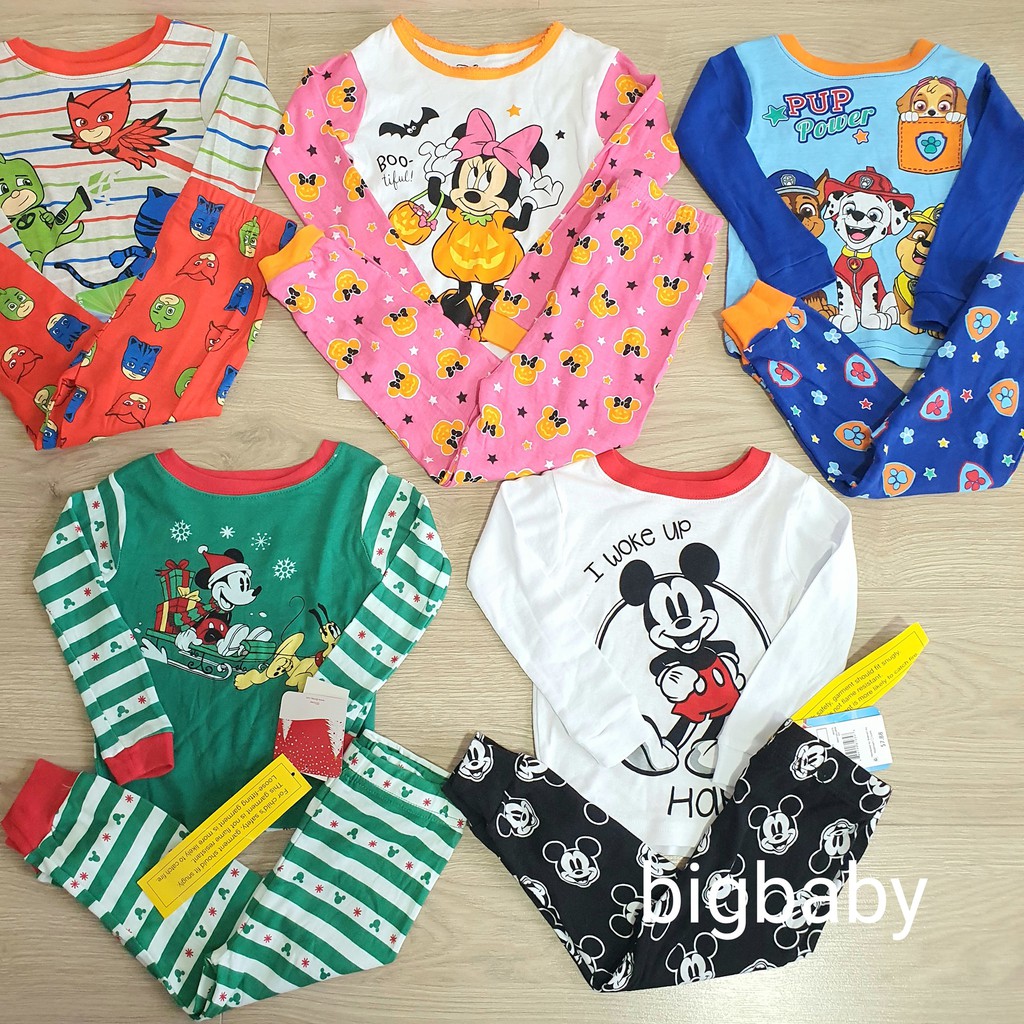 Bộ dài Bigbaby, bộ dài thun disney thun mềm co giản thoải mái nhiều mẫu cho bé 5-13KG