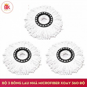 ( rẻ nhất shopee ) Combo 3 Bông lau nhà 360 độ phù hợp các loại cây