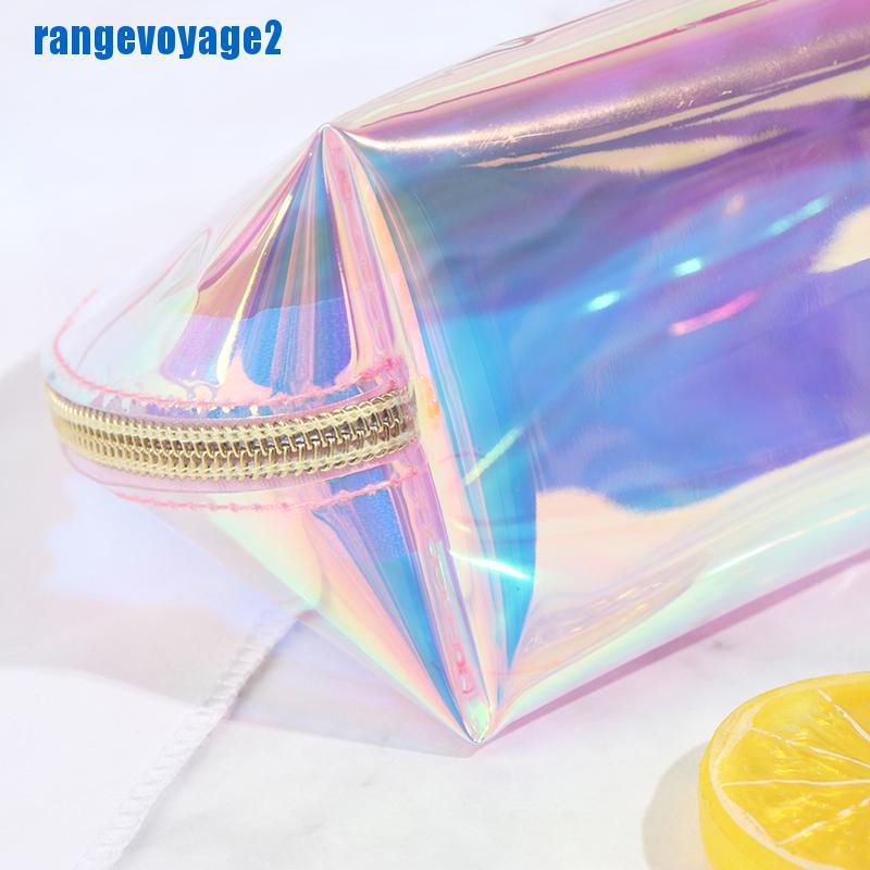 [range11] Woemn Transparent Laser Cosmetic Bag Travel Organizer Zipper Makeup Wash bag [VN]